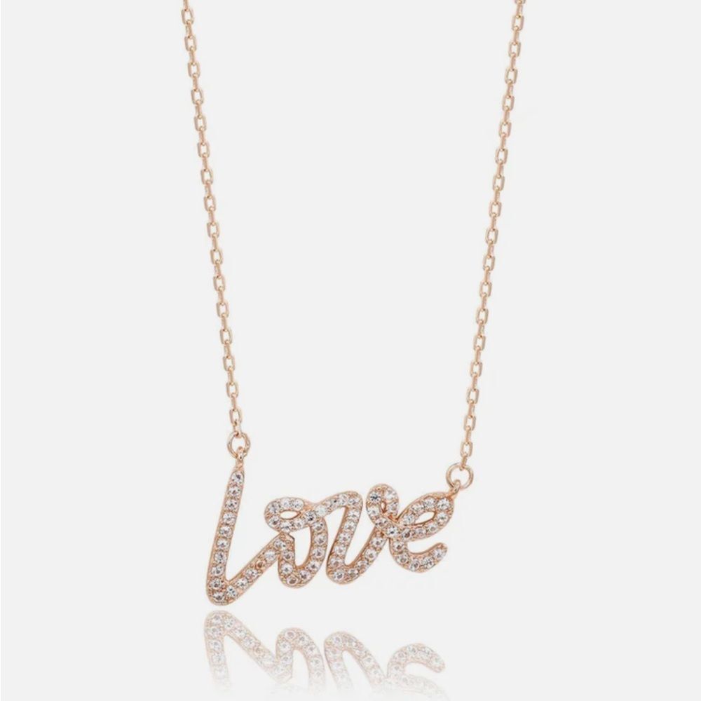 14k Diamond Love Graffiti Necklace